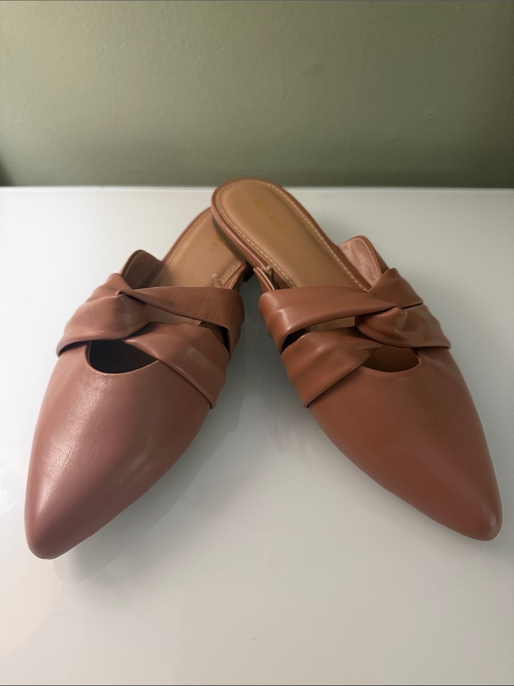 Never Worn! Women's Old Navy Pointed Toe Slip-On Mules in Brown